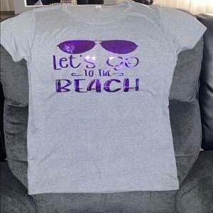 Hear transfer t-shirt.